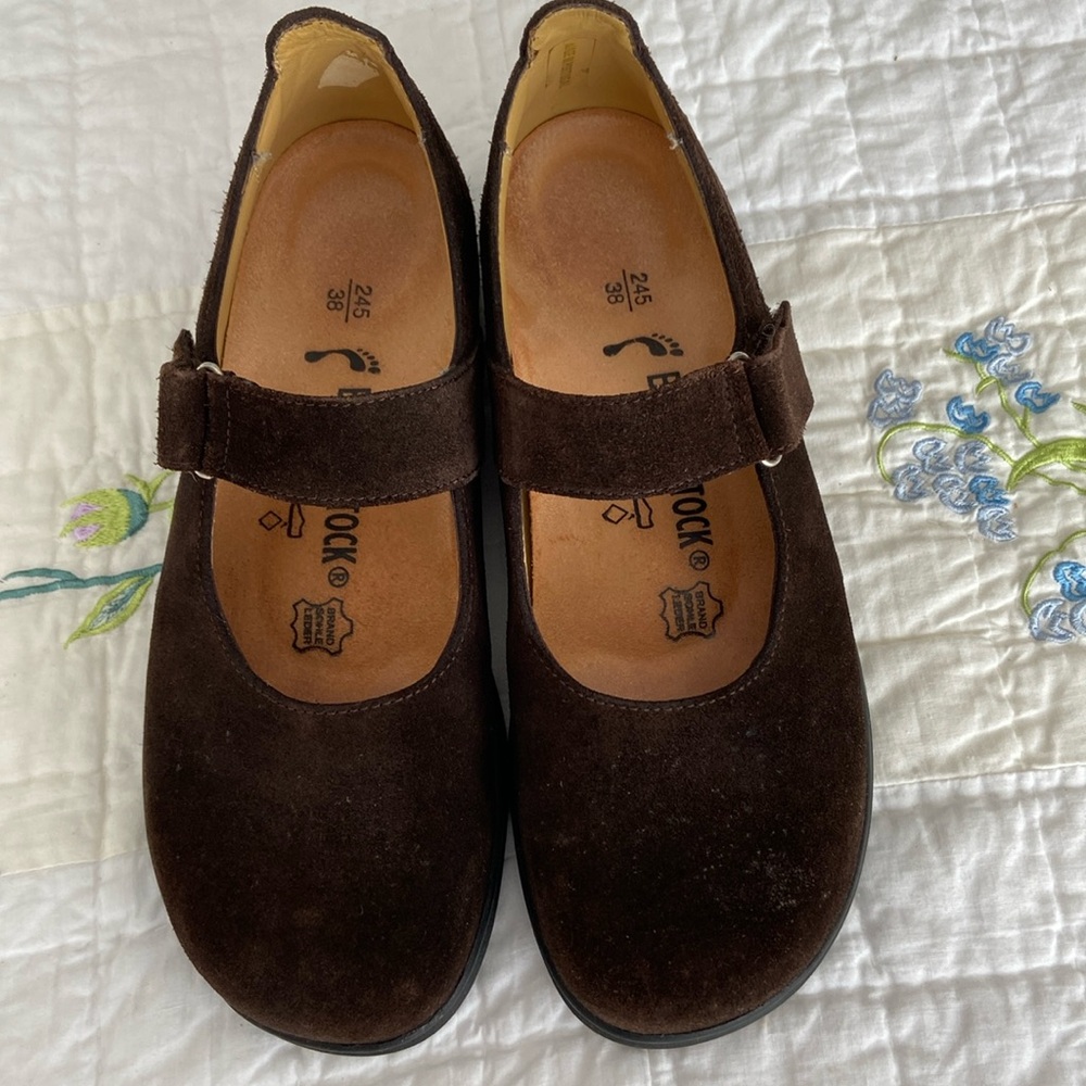 Lightly worn Birkenstock “Mary Jane” shoes.